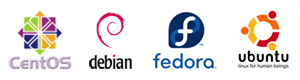 CentOS, Debian, Fedora, Ubuntu